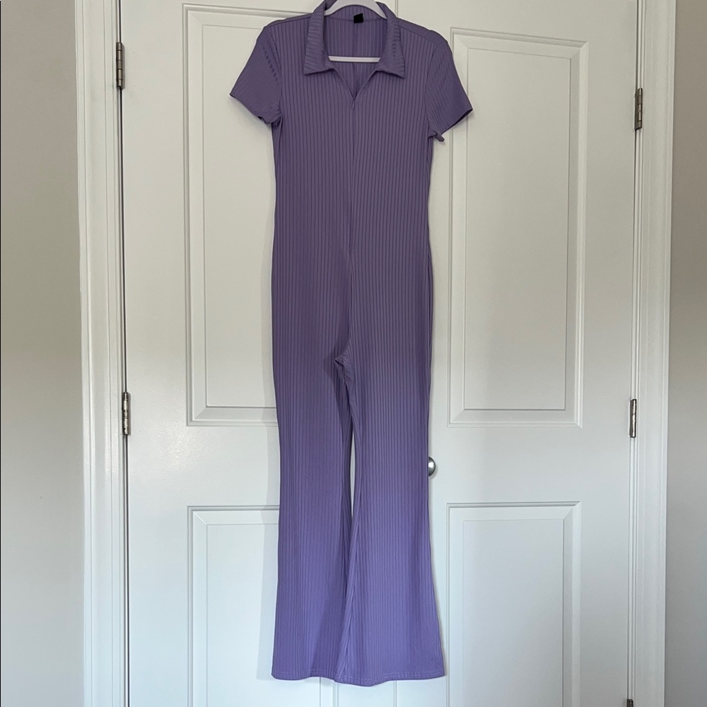 Women’s Lavender One-Piece Wide-Leg Jumpsuit